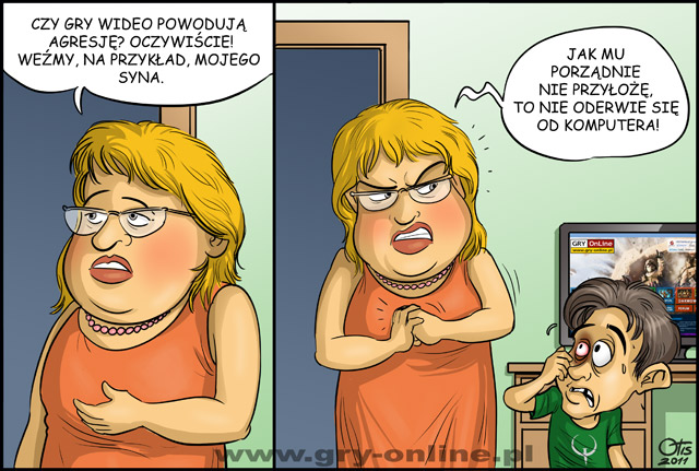 Agresja, komiks Cartoon Games, odc. 61.