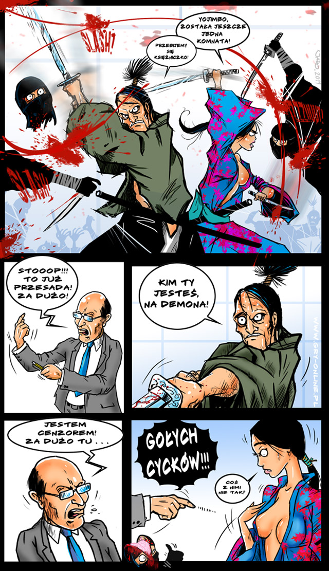 Przemoc, komiks Zaginiony Level, odc. 8.