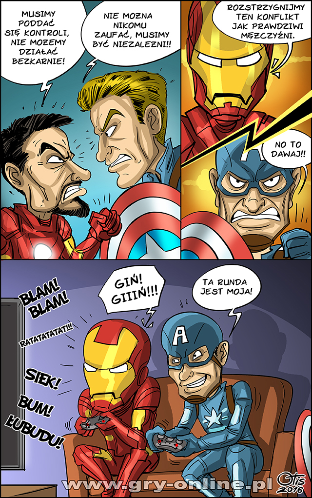 Civil War, komiks Cartoon Games, odc. 176.