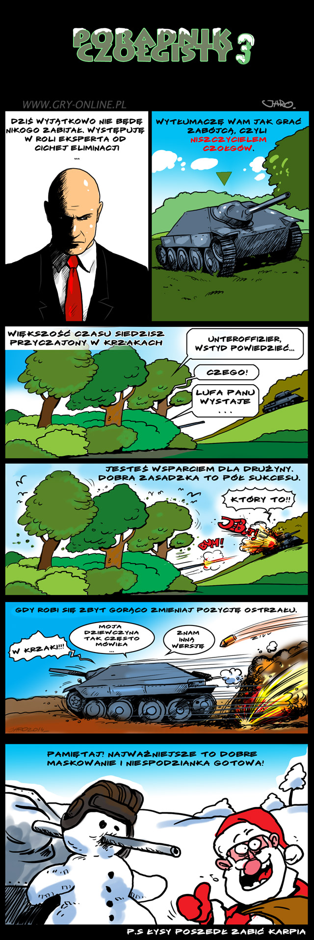 Poradnik czołgisty 3, komiks Zaginiony Level, odc. 105.
