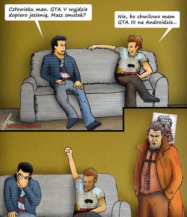 Śmieszny żart, komiks GROzmowy, odc. 11. GTA na Androidzie. Co na to Deckard z Blade Runnera?