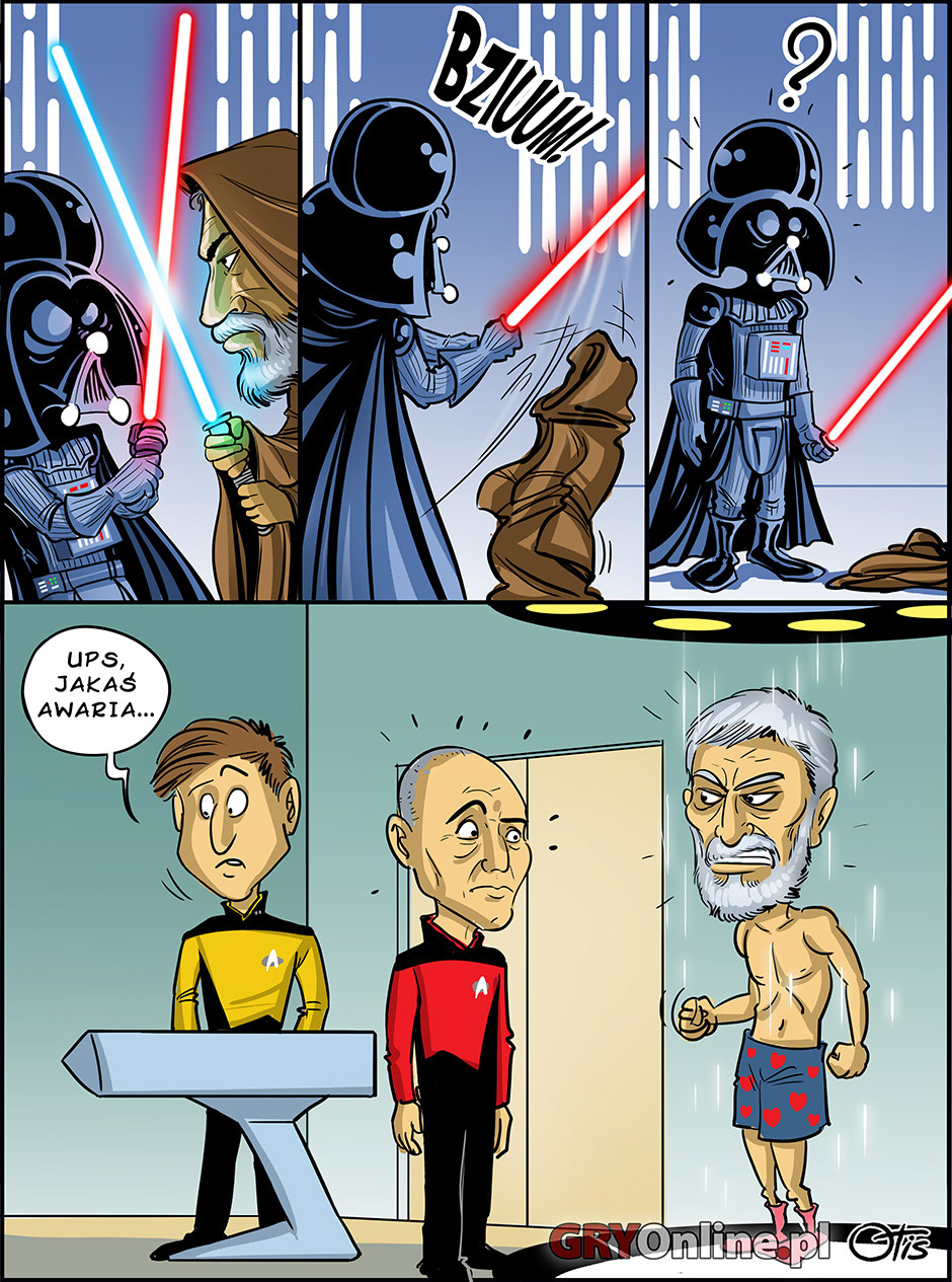 Darth Vader vs Obi-Wan, komiks Cartoon Wars, odc. 101.