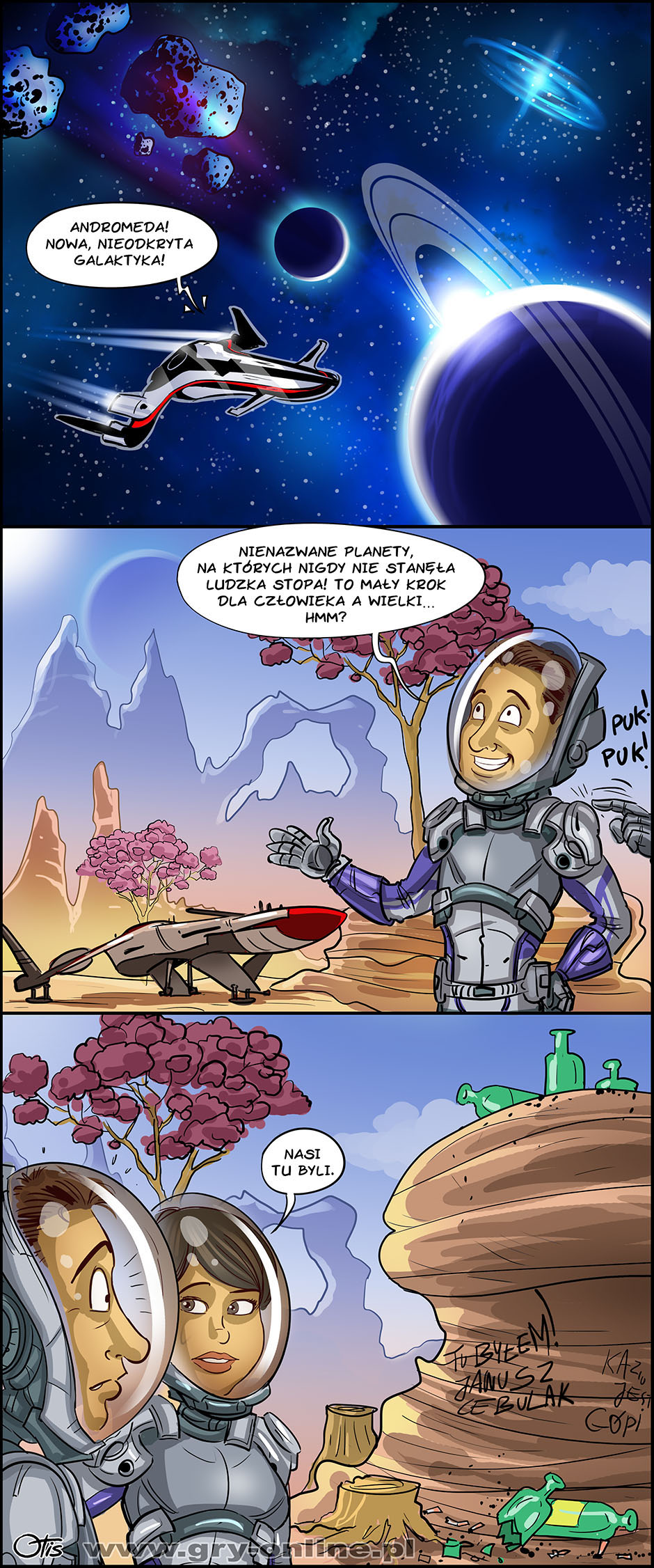Nieodkryta galaktyka, komiks Cartoon Games, odc. 204.