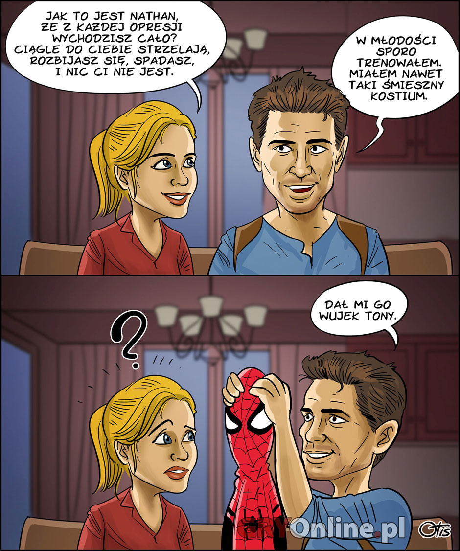 Spider-Man jednak w Uncharted, komiks Cartoon Games, odc. 345.