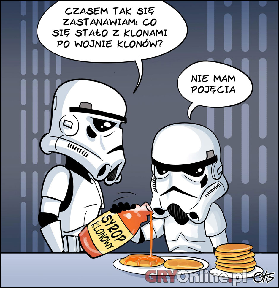 Gdzie te klony?, komiks Cartoon Wars, odc. 119.