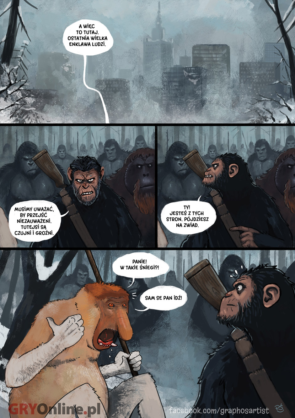 Planeta małp, komiks oGRYzki, odc. 52.