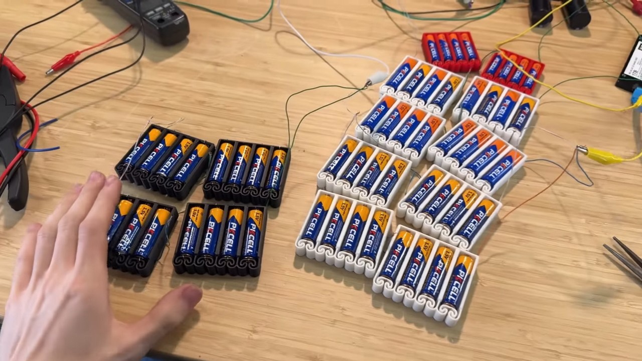 56 baterii AA zamiast zasilacza. Youtuber uruchomił komputer, monitor i zagrał w klasyka