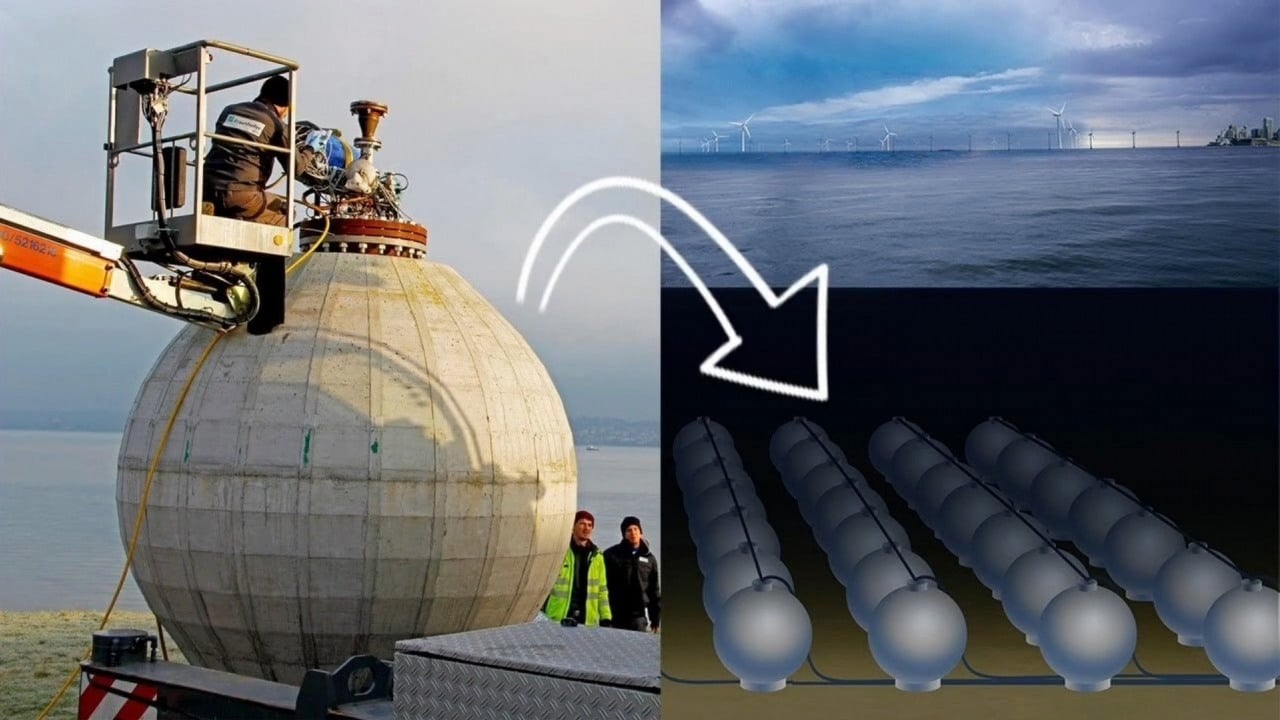 Niemieckie doświadczenie to udowodniło: betonowe kule są doskonałymi bateriami, a Kalifornia właśnie zanurza jedną o średnicy 9 metrów w oceanie