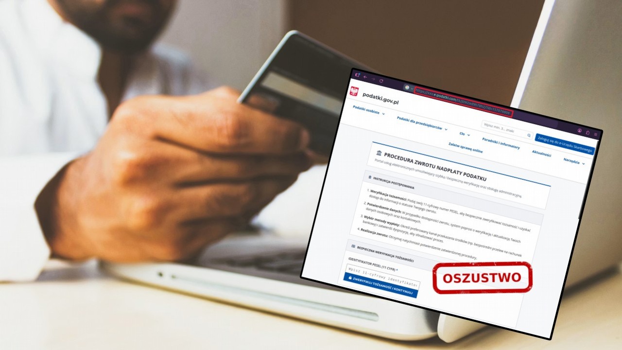 Polacy znów dostają fałszywe wiadomości o zwrocie podatku. Oszuści podszywają się pod KAS i liczą na nieuwagę