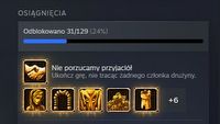 Złote podświetlenie rzadkich achievementów w nowej bibliotece Steam