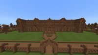 Minecraft - willa z błota nietypowym tworem gracza