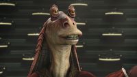 Star Wars - mroczny Jar Jar wygląda przerażająco