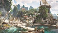 Tak wielka jest mapa z DLC Burning Shores, porównanie z Horizon Forbidden West