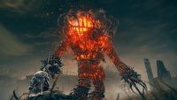 Wielki, ognisty golem, którego zobaczysz po rozpoczęciu dodatku do Elden Ring, ma dwa słabe punkty