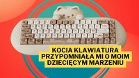 Ta klawiatura zaspokoi moją kocią obsesję. Zestaw oferuje bezprzewodową pracę oraz prześliczne podświetlenie RGB