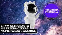 Sam wyświetl pierwszą gwiazdkę. Ten uroczy projektor w kształcie astronauty zabierze wszystkich w podróż przez galaktykę
