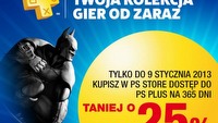 25% upustu na roczną subskrypcję PS Plus - tylko do 9.01.2013 w cenie 146,25 zł