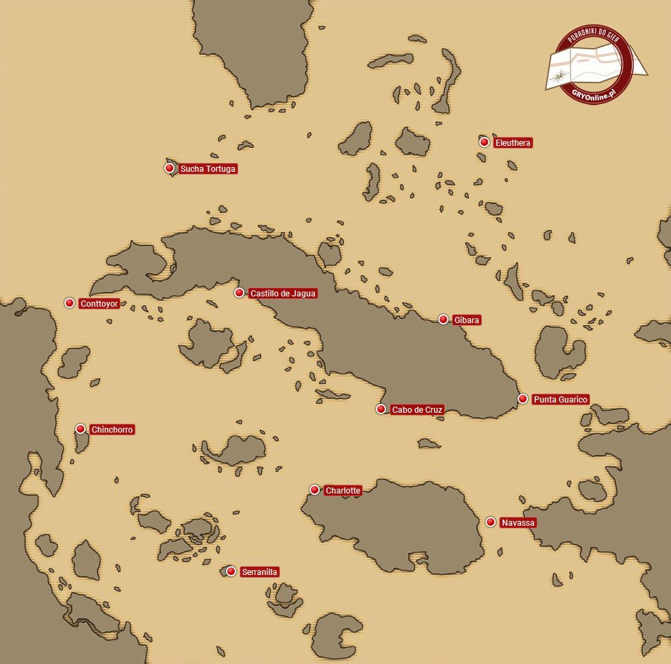 Forty  Mapa świata - ważne miejsca  Assassin's Creed IV Black Flag - Assassin's Creed IV 