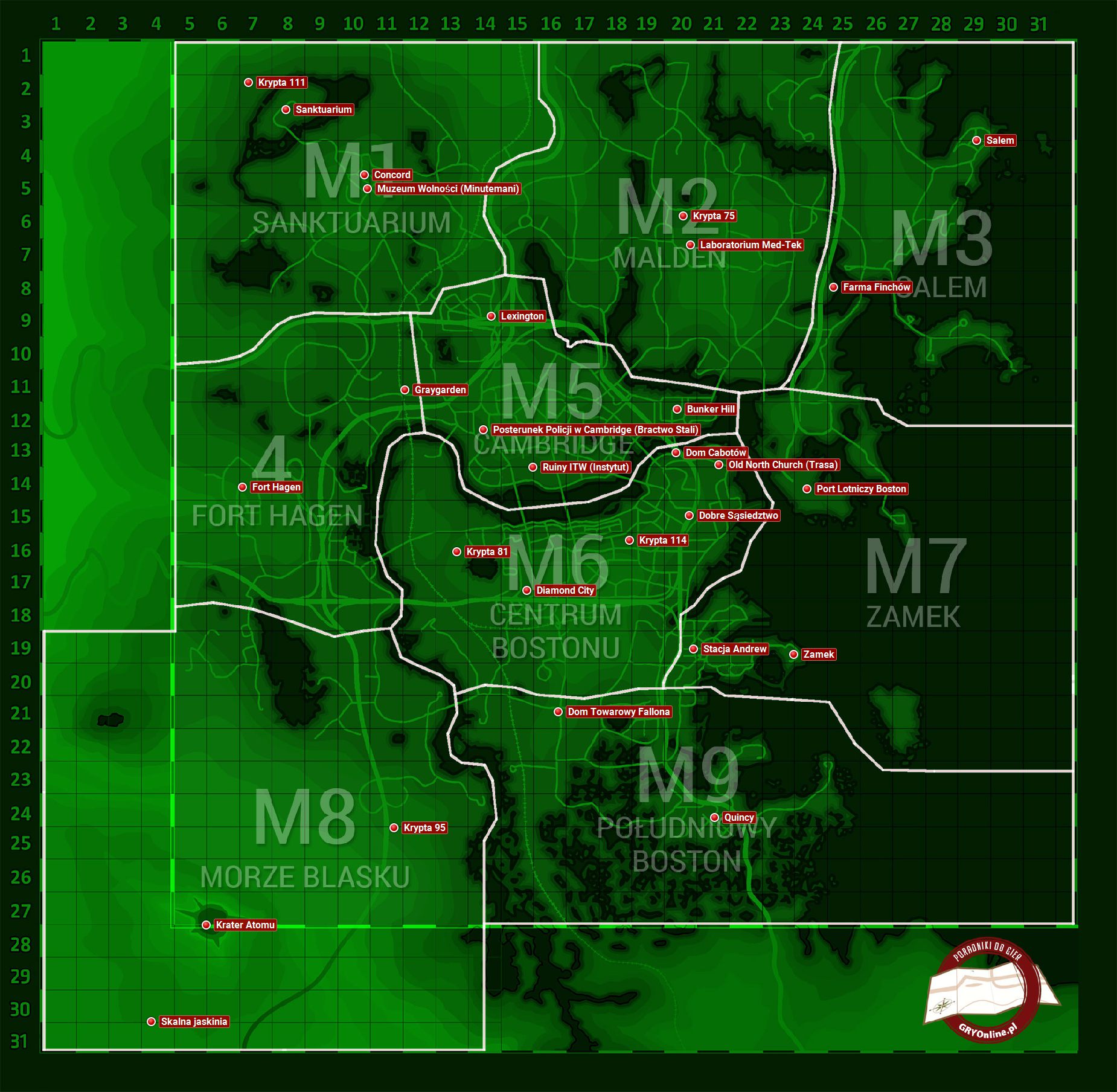 Mapa Swiata W Fallout 4 Mapy Fallout 4 Poradnik Do Gry Gryonline Pl
