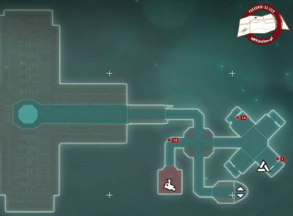 Mapa Abstergo Entertainment, Serwerownie - Karteczki - Assassin's Creed IV: Black Flag Mapa Abstergo Entertainment, Serwerownie - Karteczki - Assassin's Creed IV: Black Flag