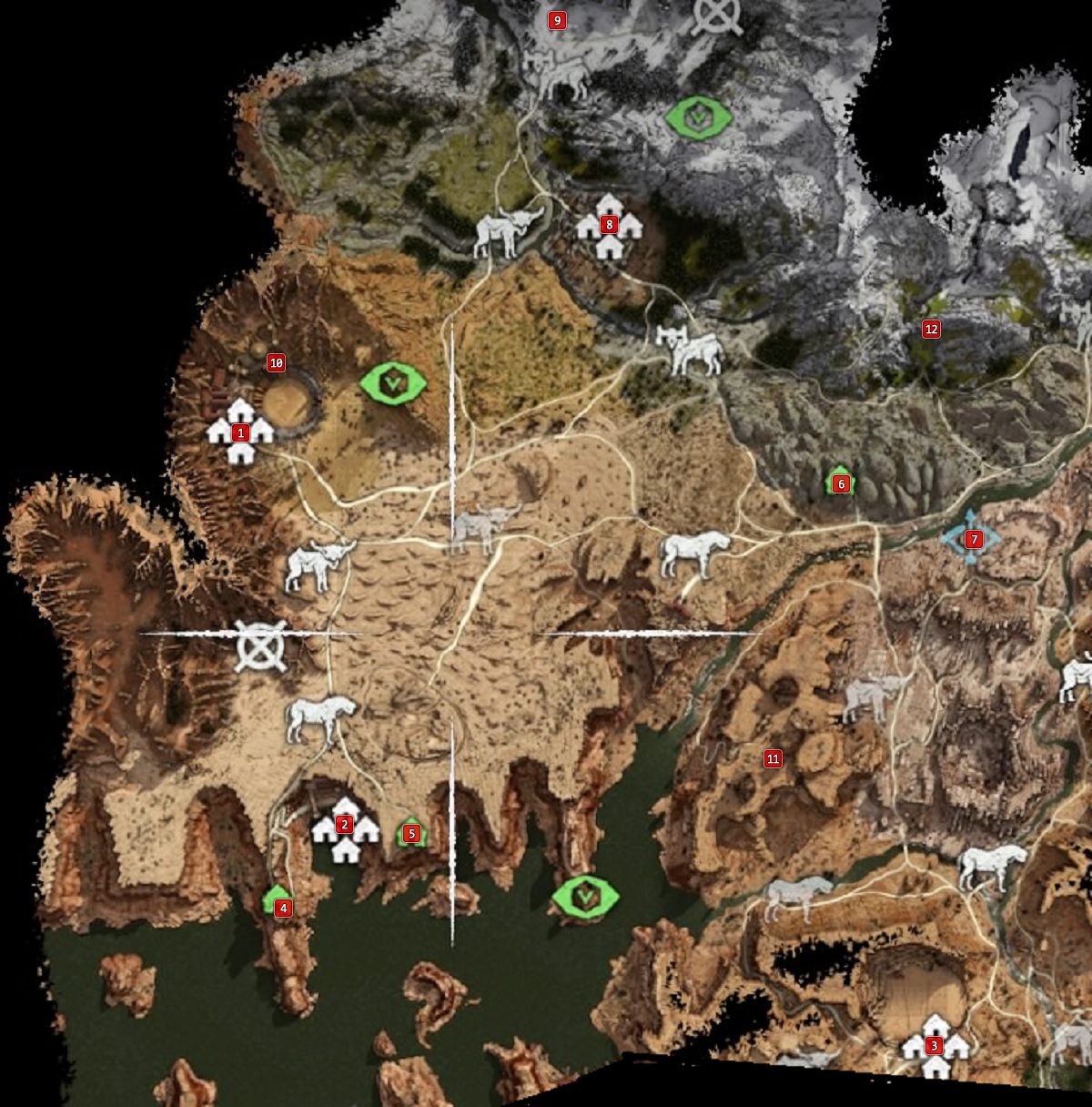 horizon zero dawn map comparison to actual world map