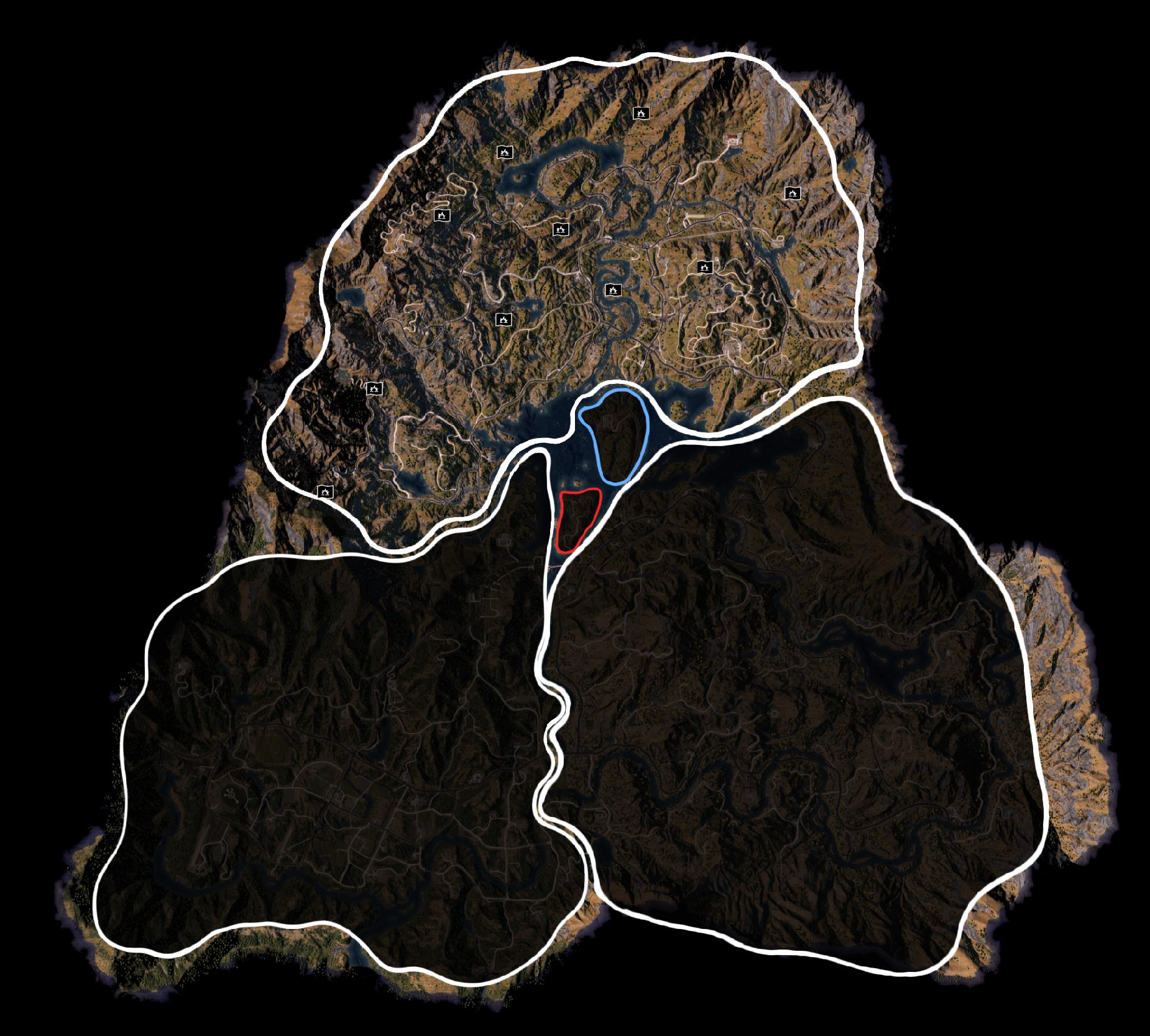 Mapa Wabików Na Wilki W Górach Whitetail W Far Cry 5 Far Cry 5