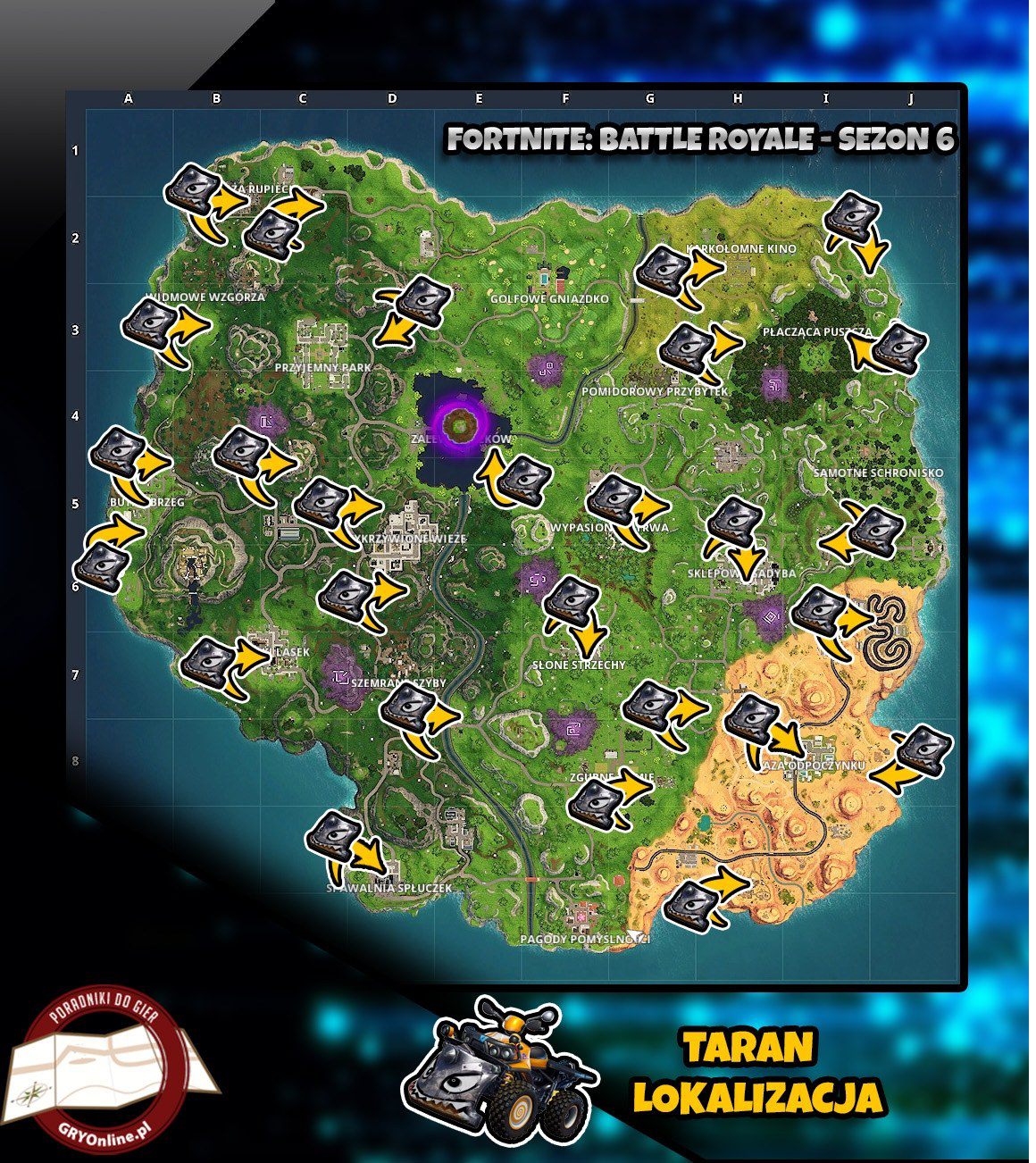 Mapa Taranow W Fortnite Battle Royale Fortnite Battle Royale - lokalizacja taranow w fortnite battle royale