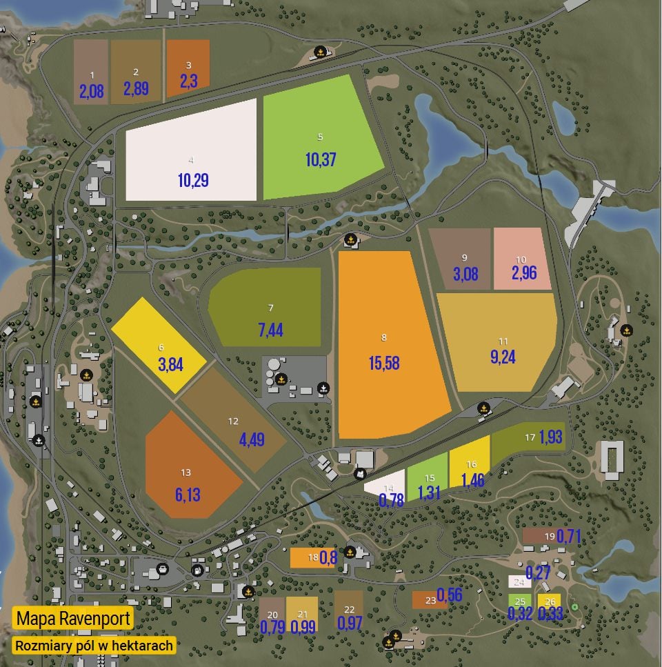 Fs19 big fields map - polewarehouse