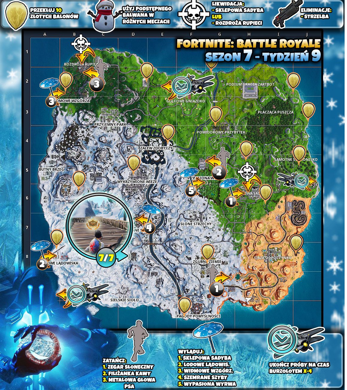 Mapa Wyzwan Sezon 7 Tydzien 9 Wyzwania Fortnite Battle Royale - fortnite battle royale mapa wyzwan sezon 7 tydzien 9