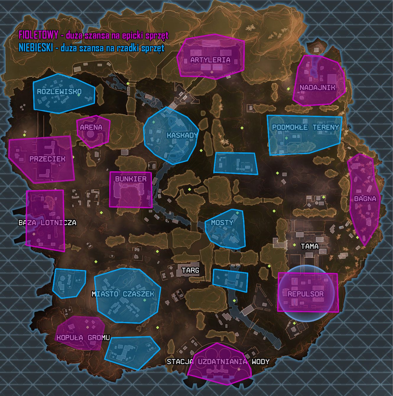 Mapa Apex Legends - najlepsze miejsca do lądowania