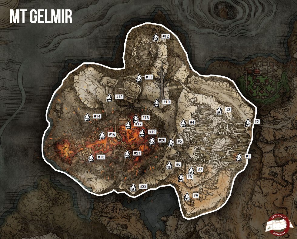 Mapa Elden Ring - Góra Gelmir