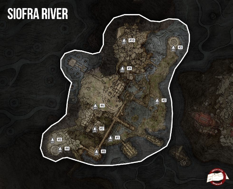 Mapa Elden Ring - Rzeka Siofra